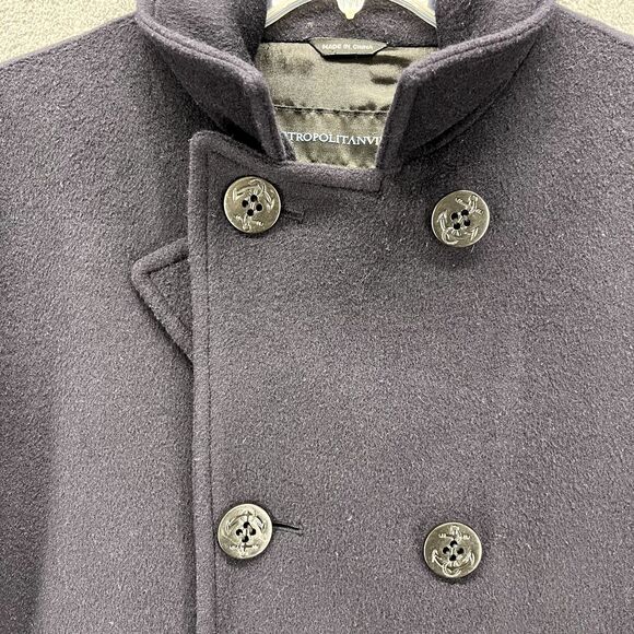 METROPOLITAN VIEW‎ Coat Mens Large Navy Blue - Picture 9 of 16